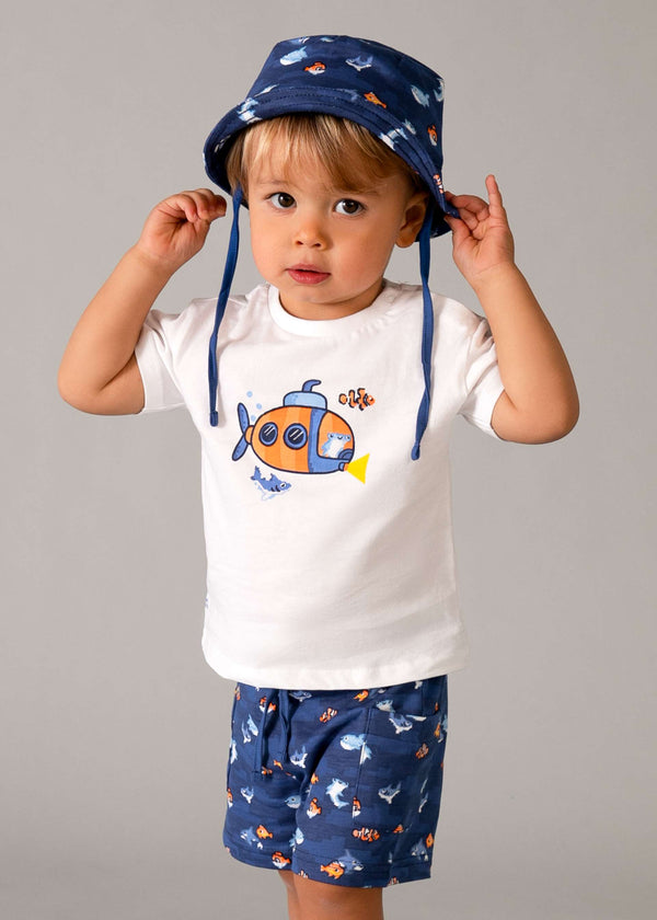 Completo in maglia 3 pezzi con cappello neonato