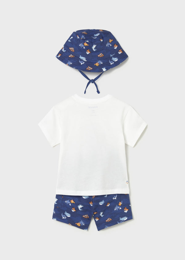 Completo in maglia 3 pezzi con cappello neonato