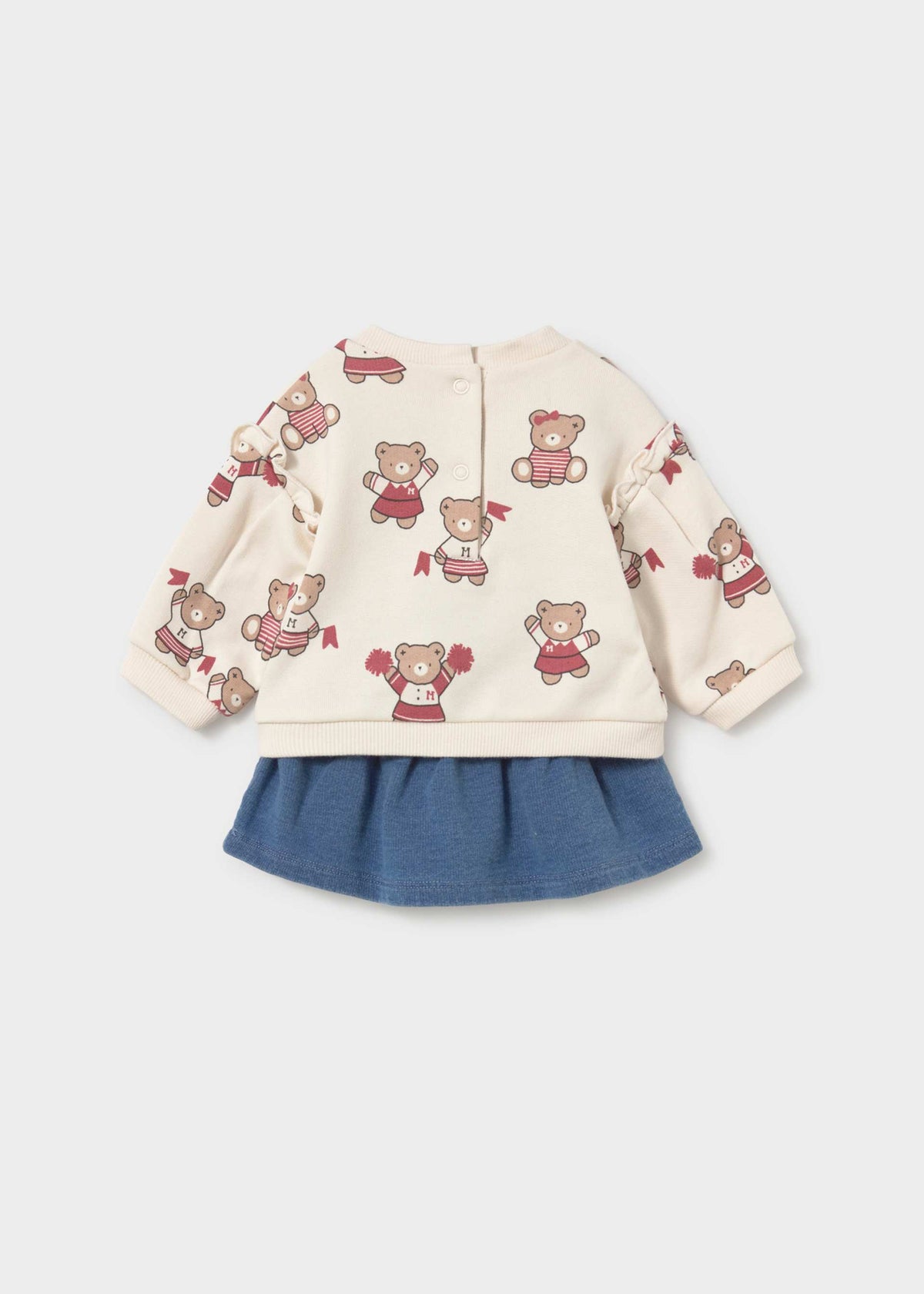 Completo in maglia 4 pezzi neonata - Prugna