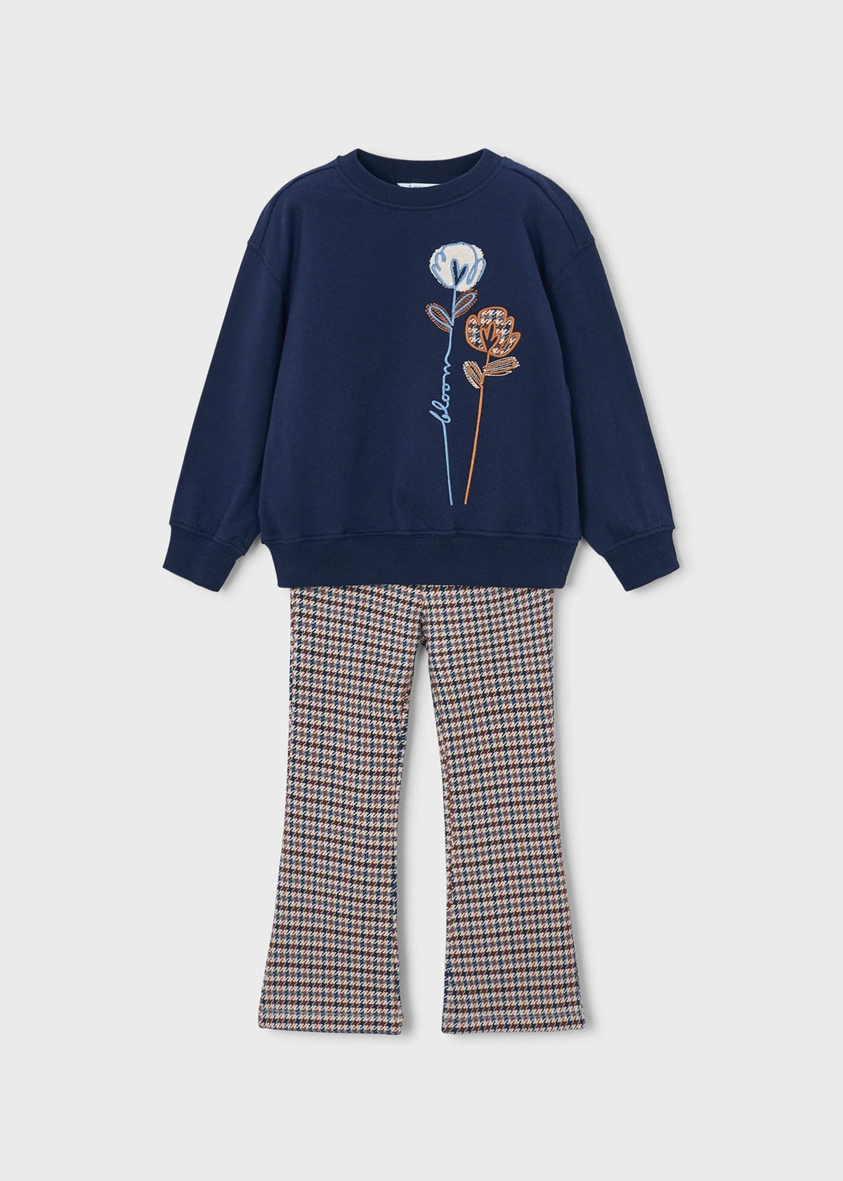 Completo leggings e felpa bambina - Navy
