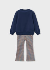 Completo leggings e felpa bambina - Navy