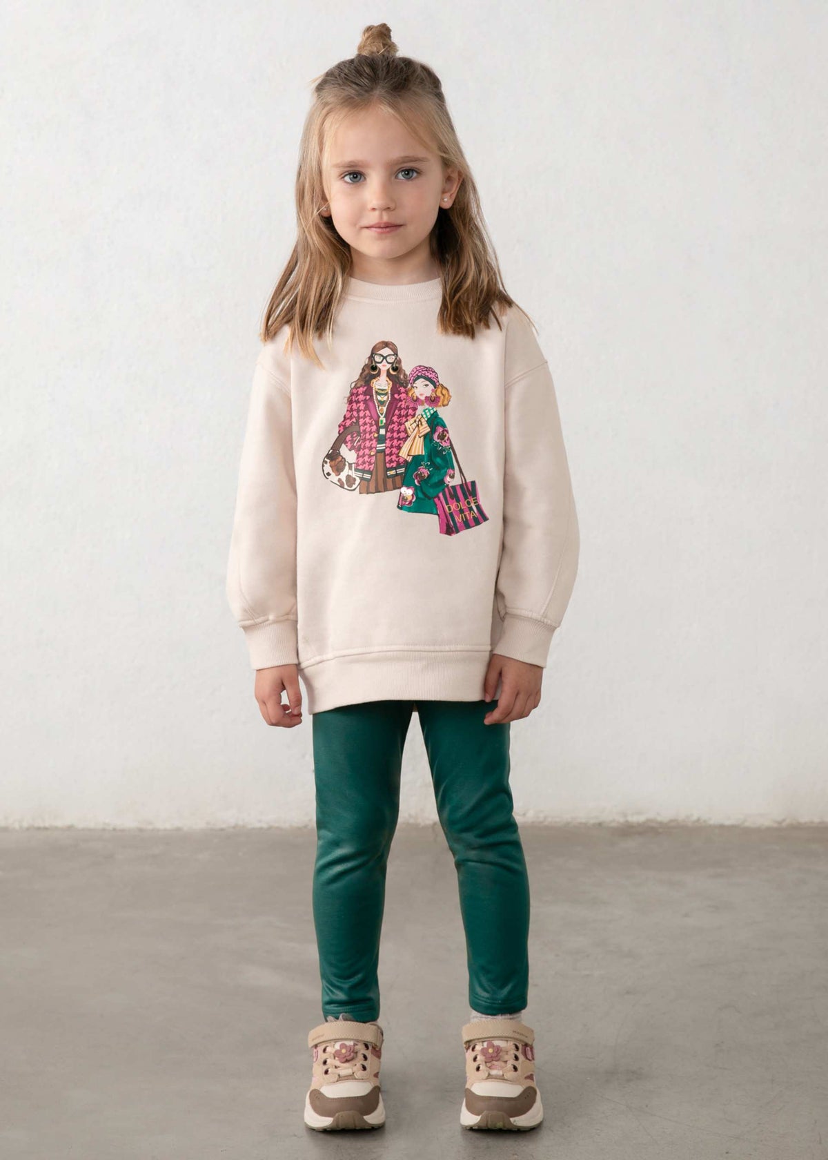 Completo leggings e felpa bambina - Bottiglia