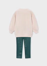 Completo leggings e felpa bambina - Bottiglia
