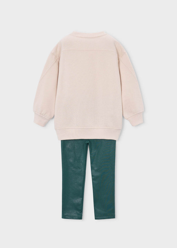Completo leggings e felpa bambina - Bottiglia
