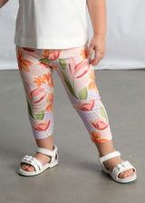 Completo leggings e maglietta fiori neonata