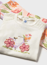 Completo leggings e maglietta fiori neonata