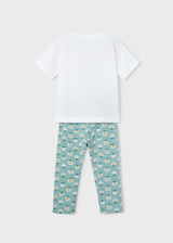 Completo leggings stampato e maglietta bambina