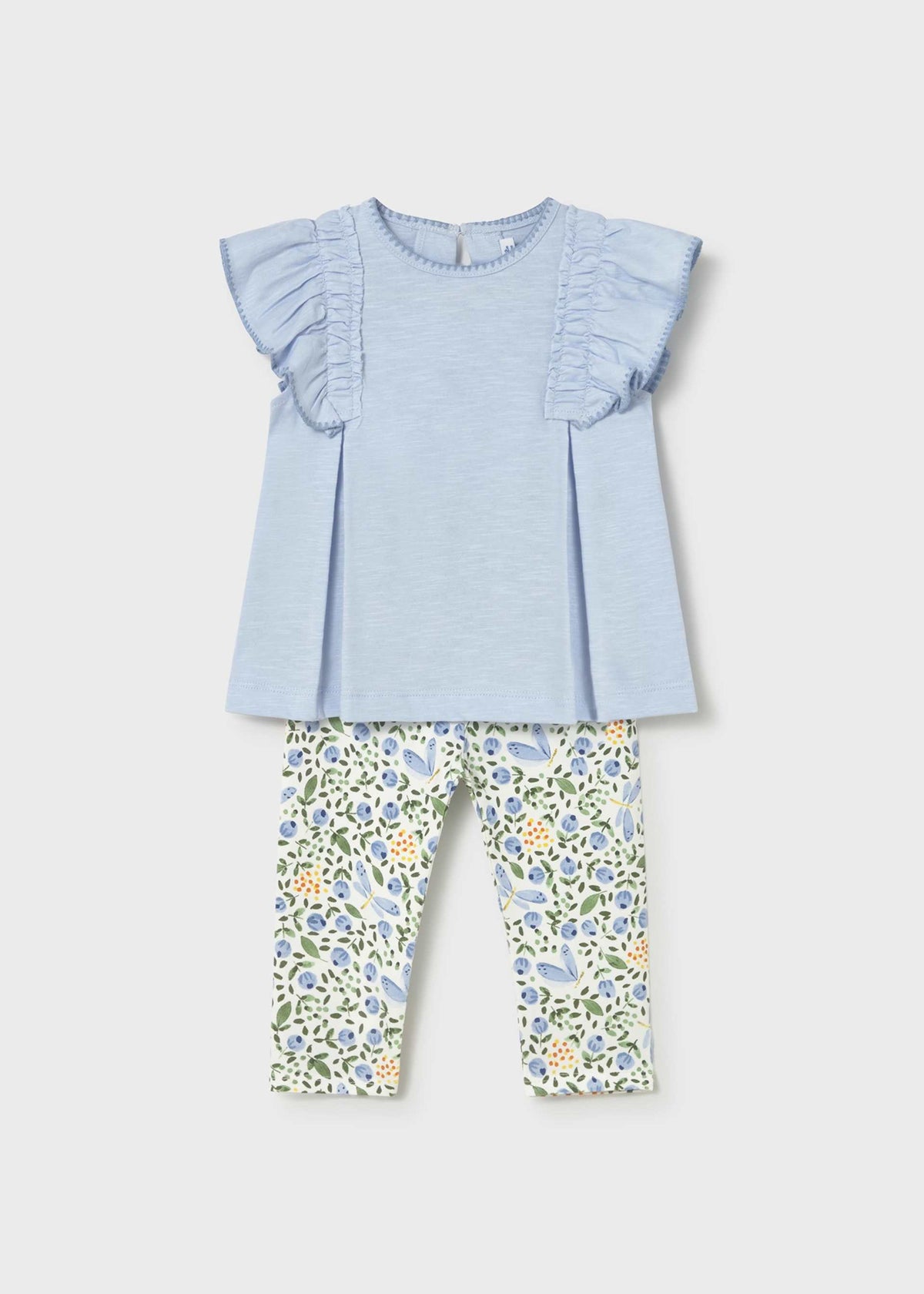 Completo leggings stampato e maglietta neonata