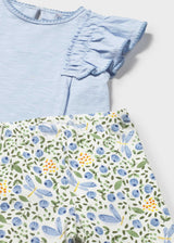 Completo leggings stampato e maglietta neonata