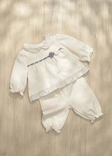Completo maglietta e pantalone neonato - Ceramica
