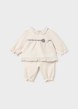 Completo maglietta e pantalone neonato - Ceramica