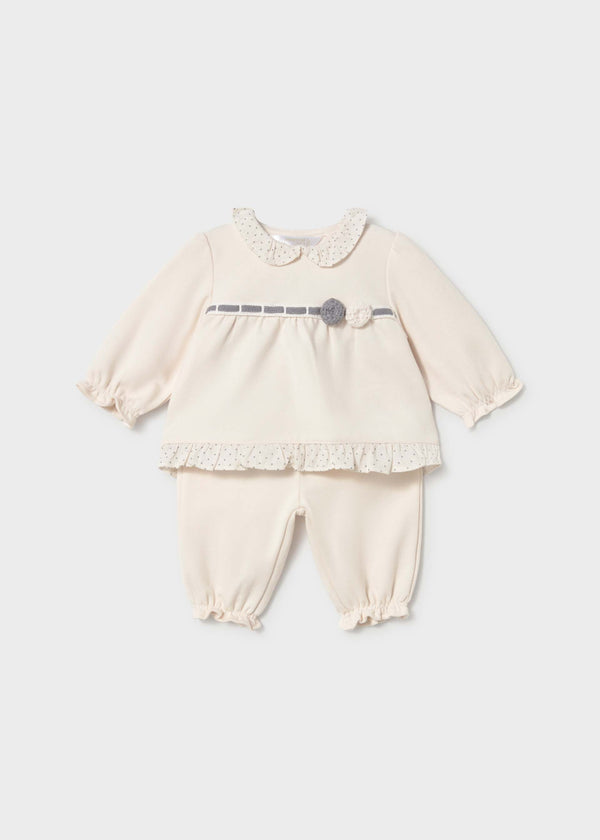 Completo maglietta e pantalone neonato - Ceramica