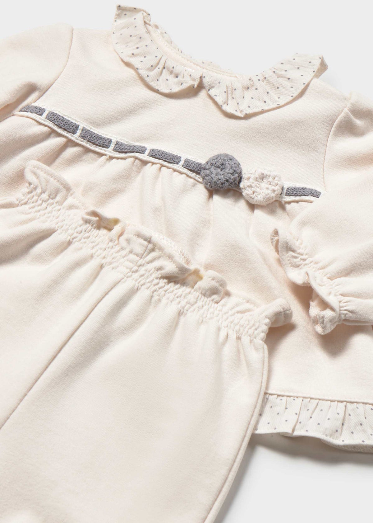 Completo maglietta e pantalone neonato - Ceramica