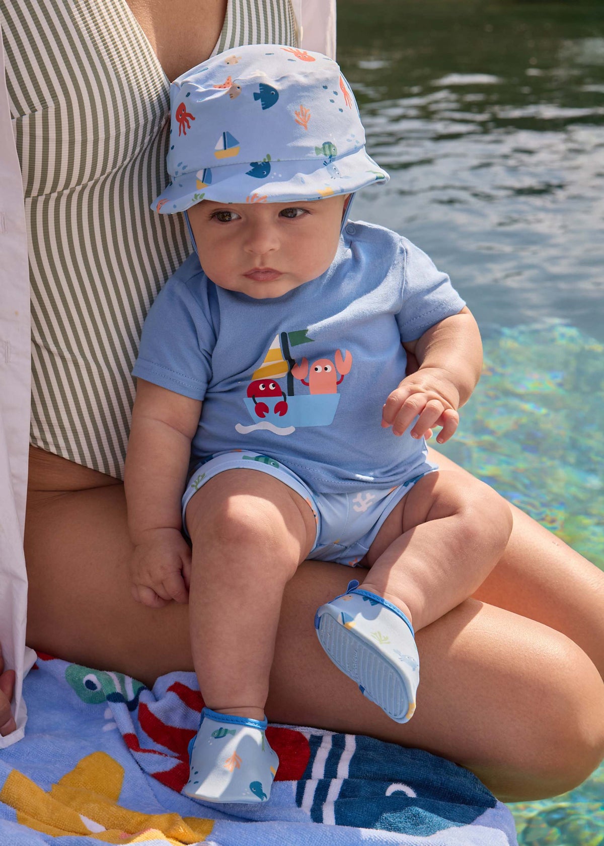 Completo mare 3 pezzi protezione solare neonato - Velero