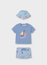 Completo mare 3 pezzi protezione solare neonato - Velero