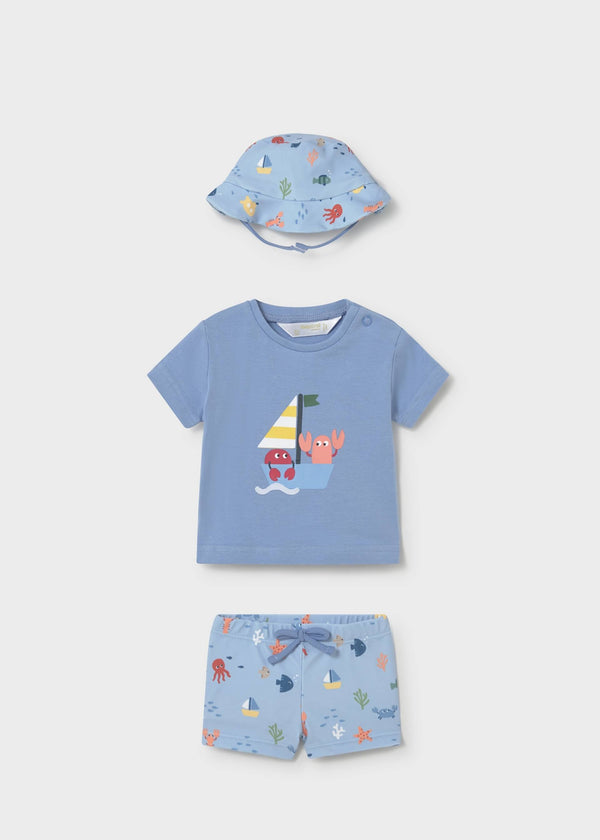 Completo mare 3 pezzi protezione solare neonato - Velero