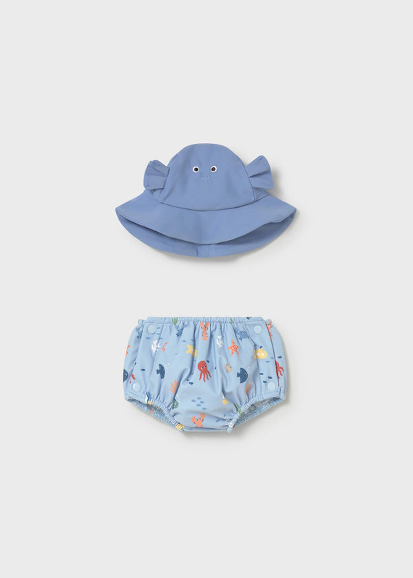 Completo mare costume e cappello neonata - Velero