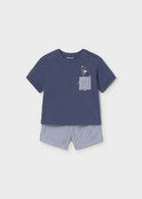 Completo pantaloncino e maglietta neonato