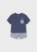 Completo pantaloncino e maglietta neonato