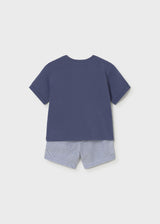 Completo pantaloncino e maglietta neonato