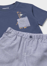 Completo pantaloncino e maglietta neonato
