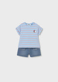 Completo pantaloncino e maglietta neonato - Marea