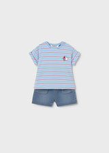 Completo pantaloncino e maglietta neonato - Marea