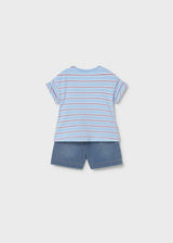 Completo pantaloncino e maglietta neonato - Marea