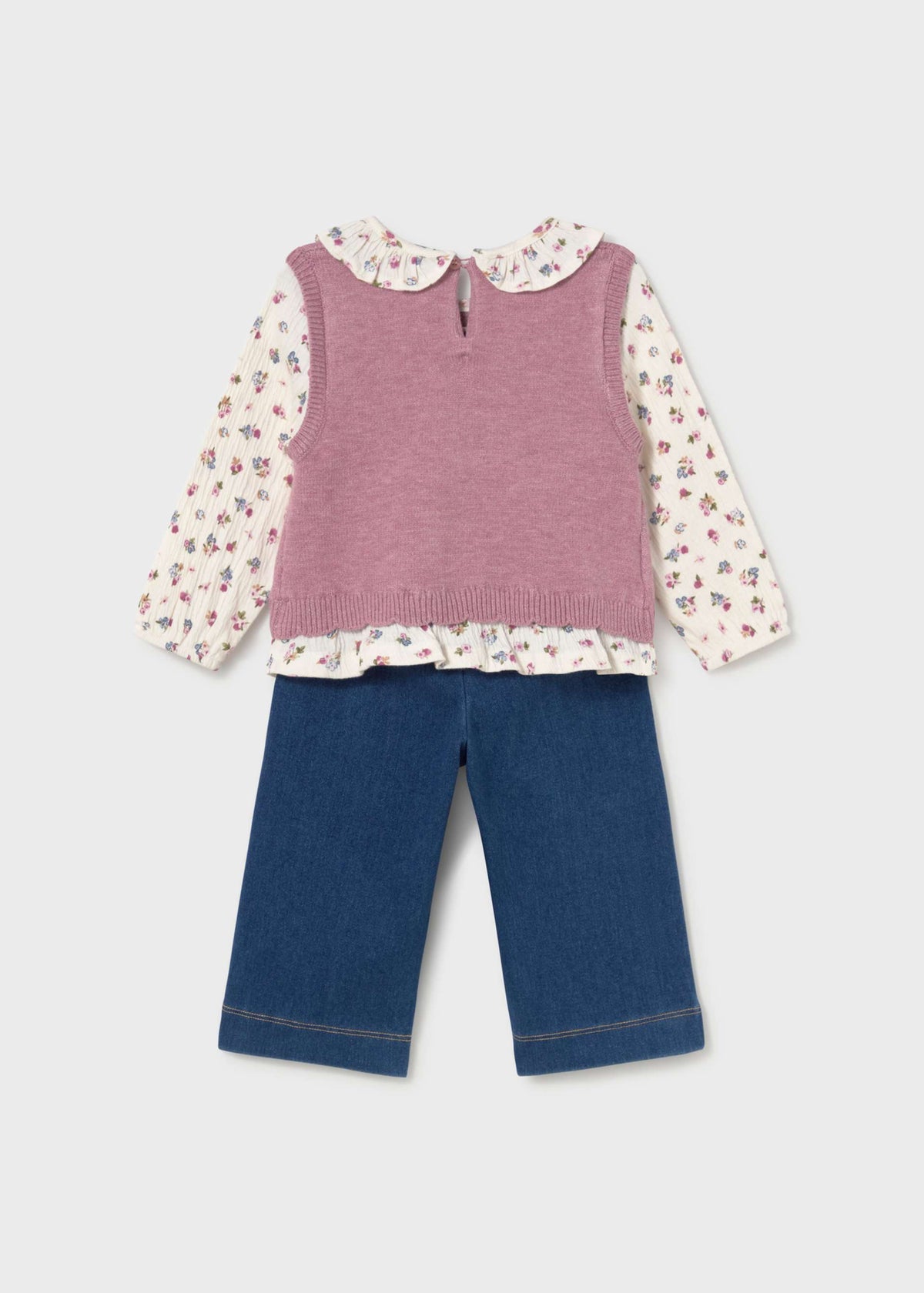 Completo pantalone e blusa con gilet bimba - Mezcla
