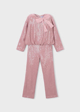 Completo pantalone e blusa lustrini bambina - Quarzo