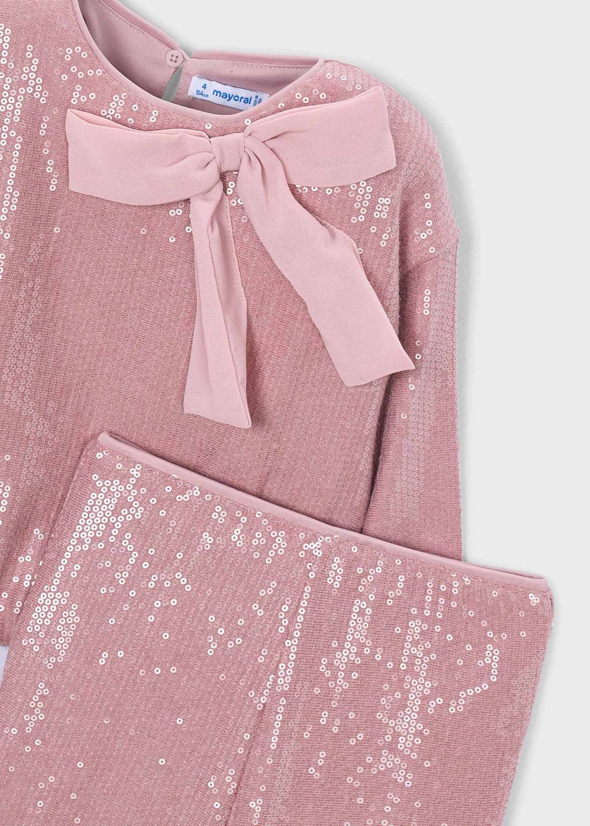 Completo pantalone e blusa lustrini bambina - Quarzo