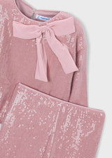 Completo pantalone e blusa lustrini bambina - Quarzo