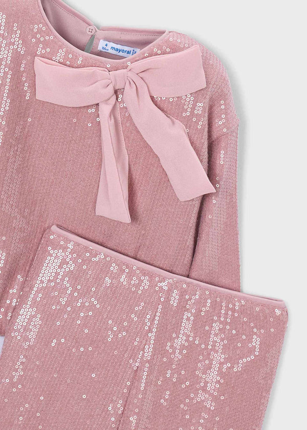 Completo pantalone e blusa lustrini bambina - Quarzo