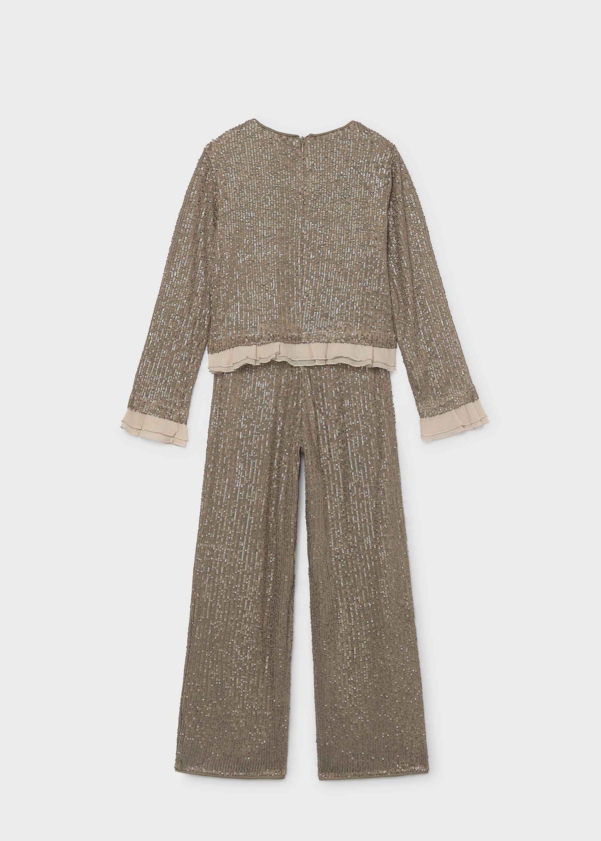 Completo pantalone e maglietta lustrini ragazza - Bronzo