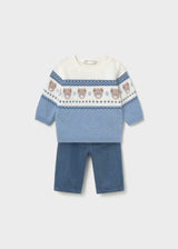 Completo pantalone e maglione animali neonato - Pioggia