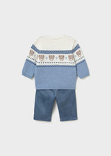 Completo pantalone e maglione animali neonato - Pioggia