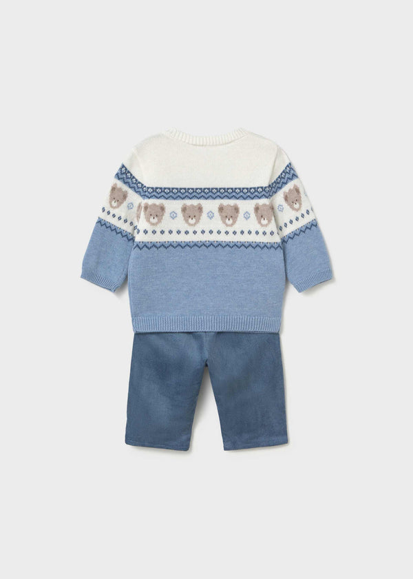 Completo pantalone e maglione animali neonato - Pioggia
