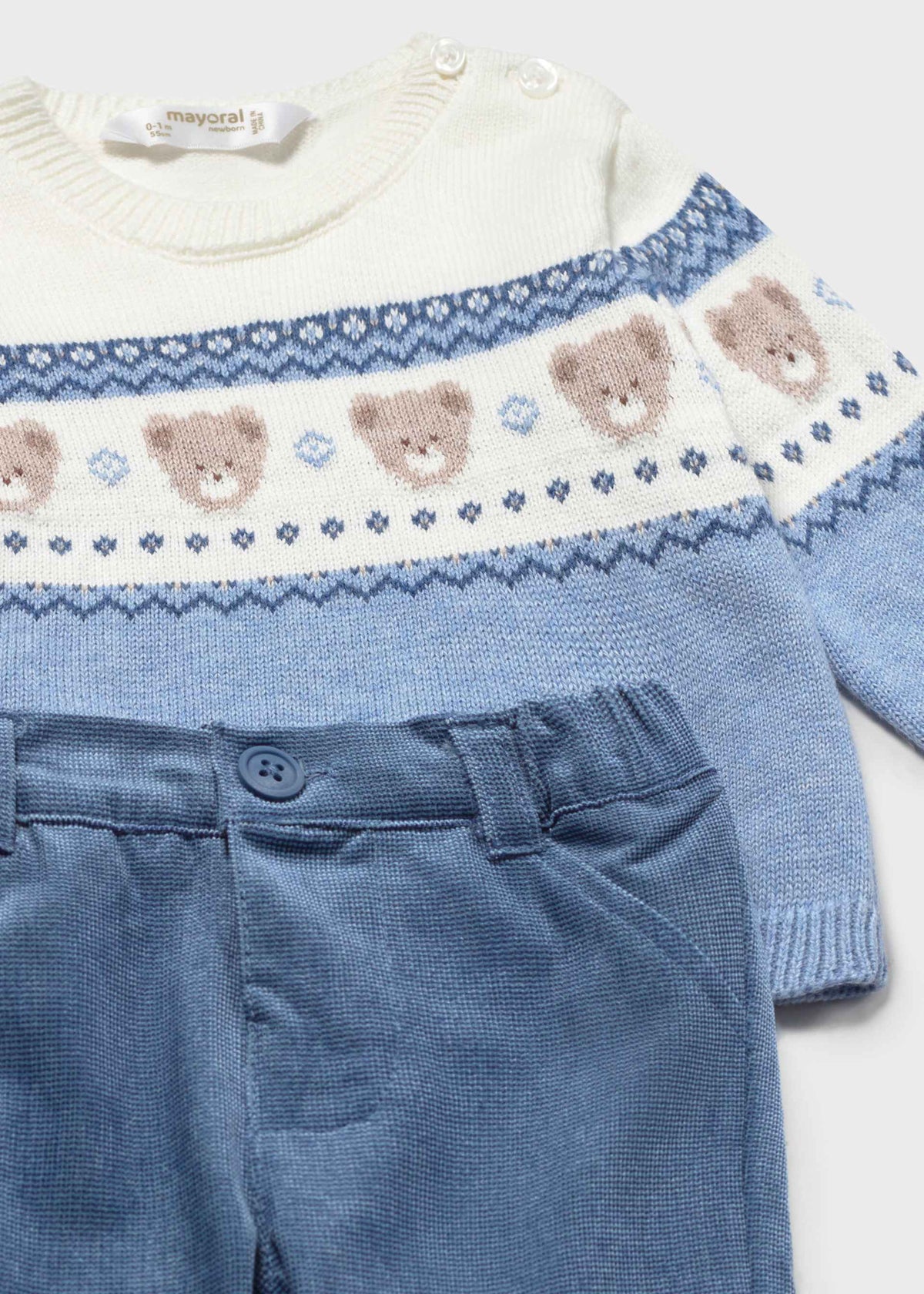 Completo pantalone e maglione animali neonato - Pioggia