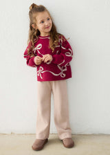 Completo pantalone e maglione bambina - Framboise