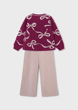 Completo pantalone e maglione bambina - Framboise