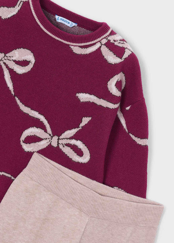 Completo pantalone e maglione bambina - Framboise