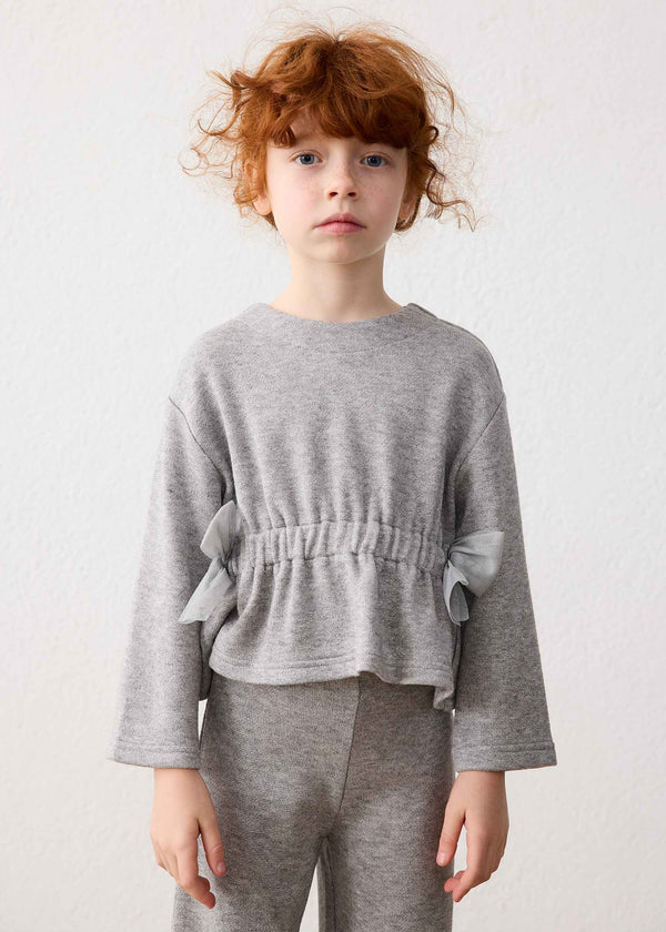 Completo pantalone e maglione fiocchi bambina - Mix