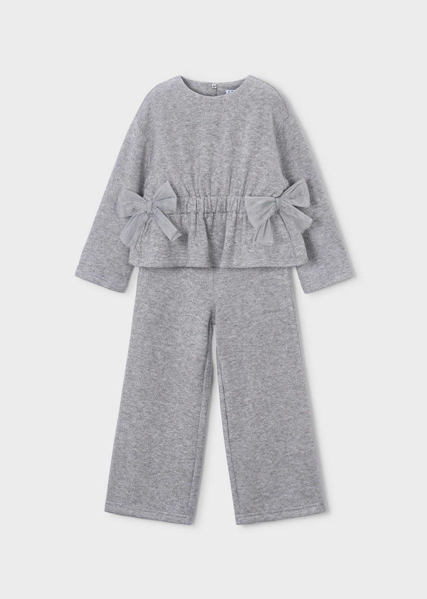 Completo pantalone e maglione fiocchi bambina - Mix