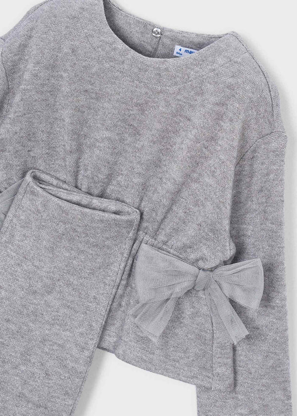 Completo pantalone e maglione fiocchi bambina - Mix