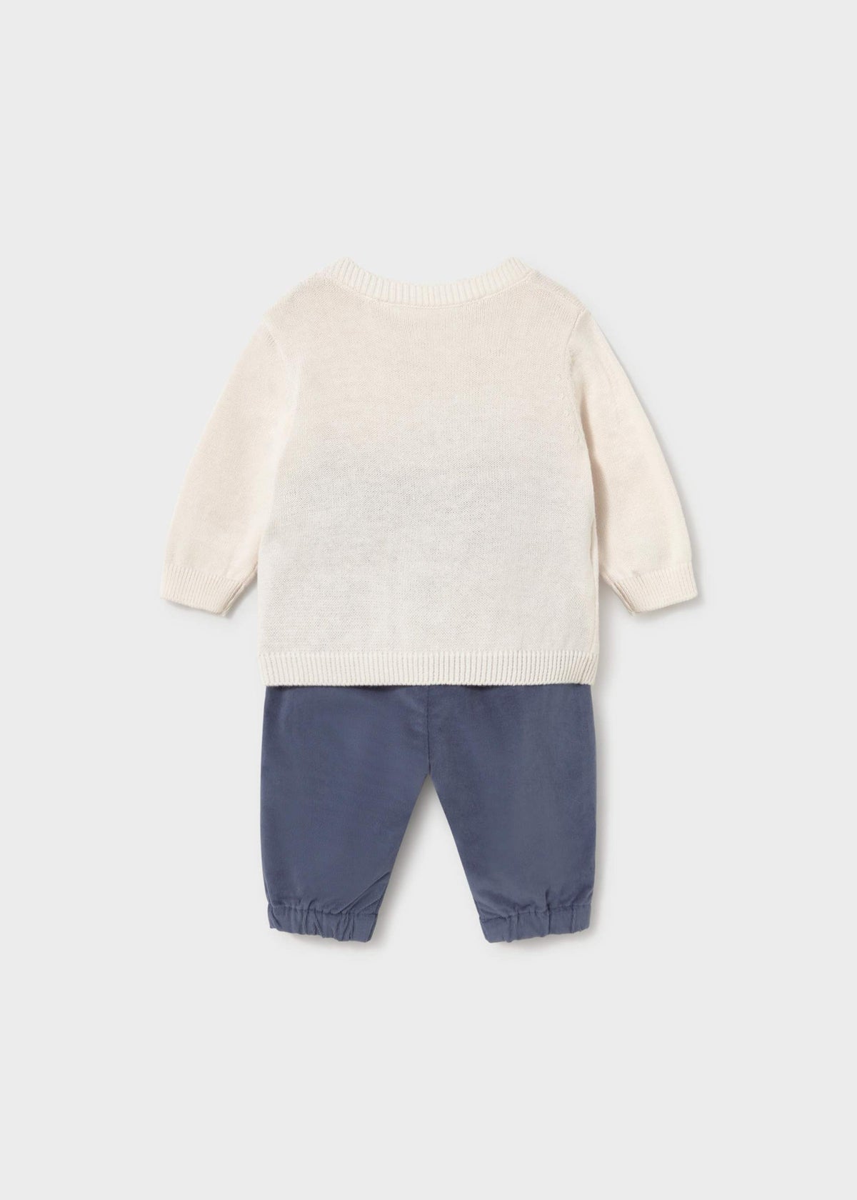 Completo pantalone e maglione neonato - Indaco
