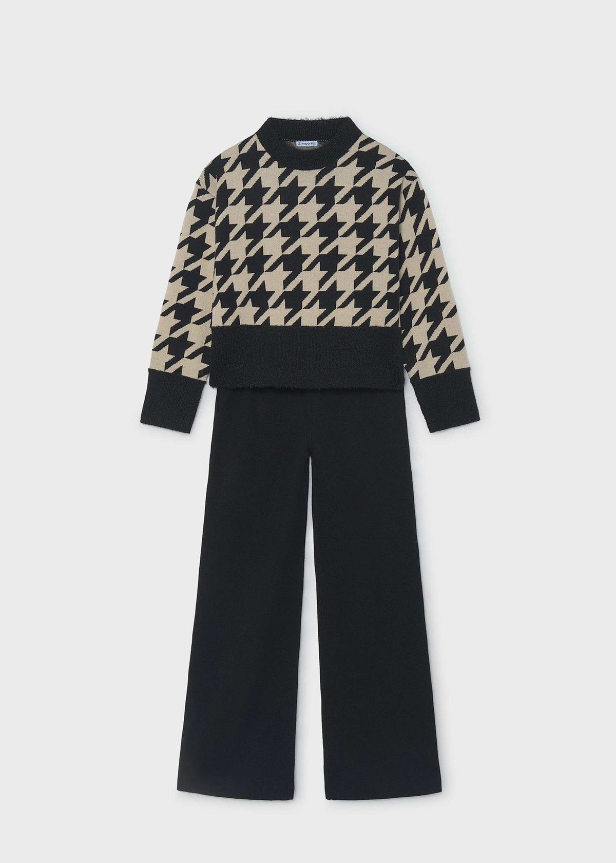 Completo pantalone e maglione ragazza - Nero