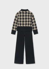 Completo pantalone e maglione ragazza - Nero
