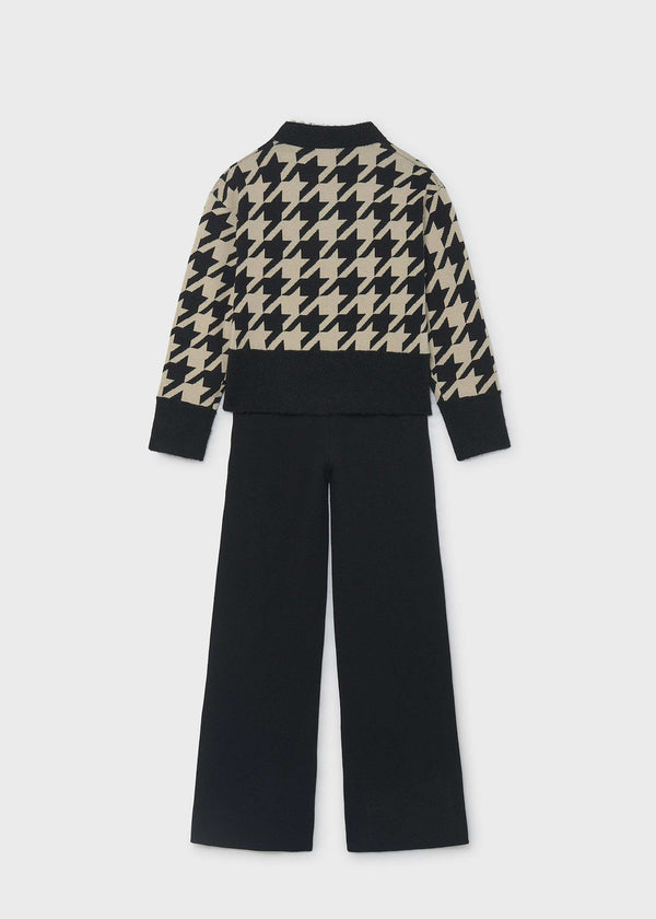 Completo pantalone e maglione ragazza - Nero