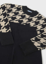 Completo pantalone e maglione ragazza - Nero
