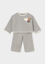 Completo pantalone e maglione ricamato bimba - Vigore